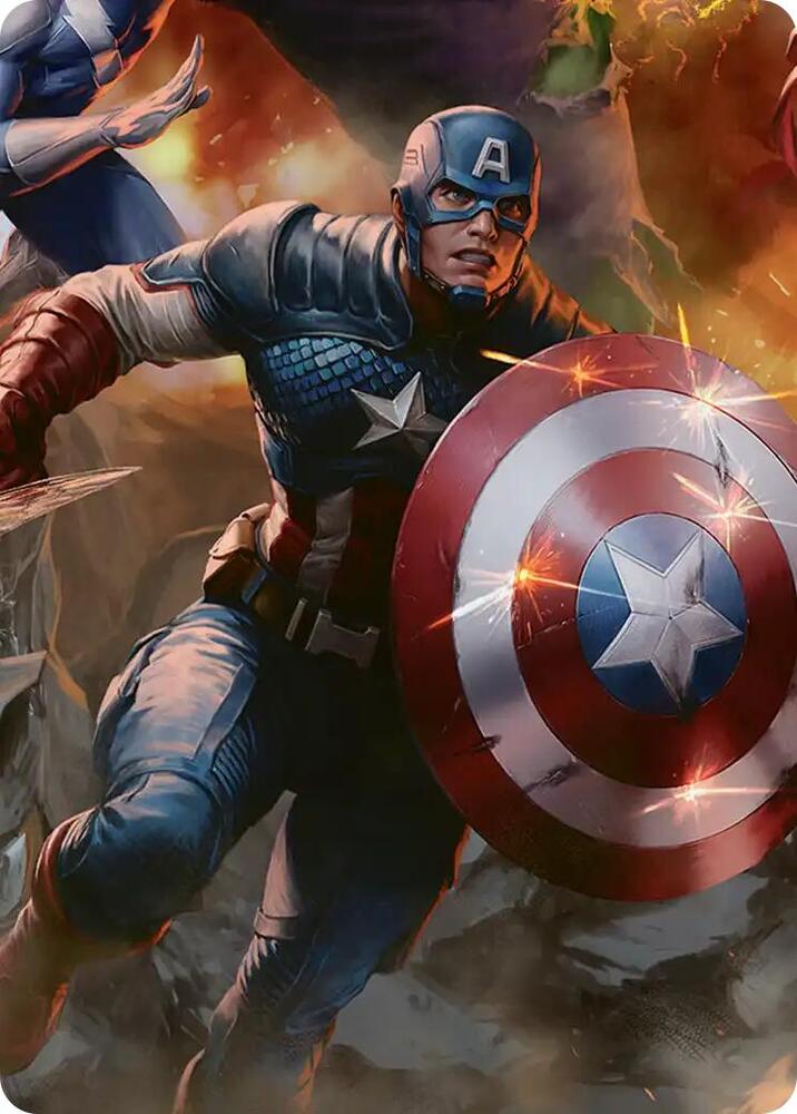 Captain America Unbowed Art Card 5 (Art Series: Marvel Super Heroes)  | Good Games Modbury