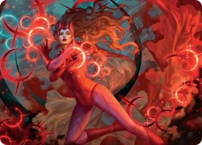 Scarlet Witch Chaotic Avenger Art Card 38 (Art Series: Marvel Super Heroes)  | Good Games Modbury