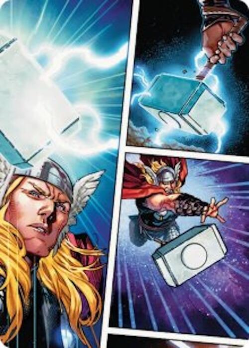 Mjolnir Hammer of Thor Art Card 19 (Art Series: Marvel Super Heroes)  | Good Games Modbury