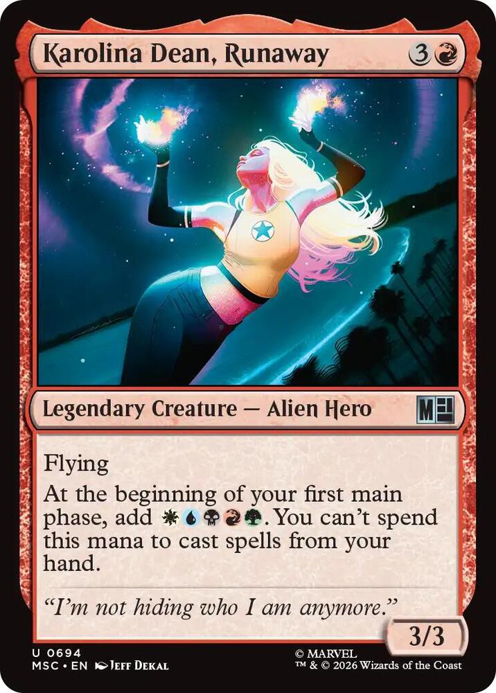 Karolina Dean, Runaway 694 (Commander: Marvel Super Heroes)  | Good Games Modbury