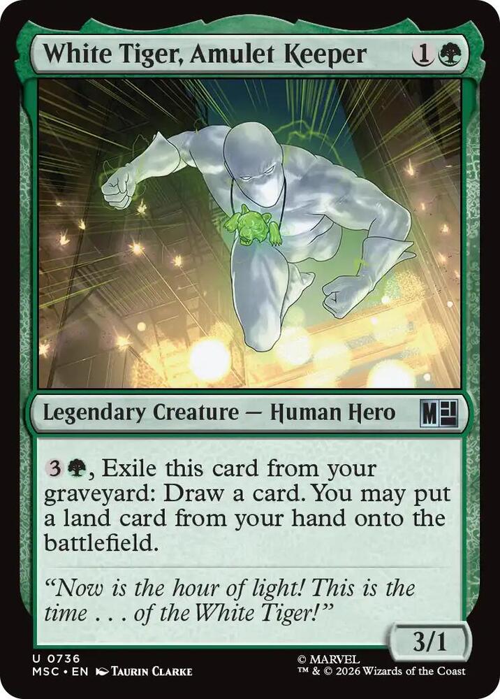 White Tiger Amulet Keeper 736 (Commander: Marvel Super Heroes)  | Good Games Modbury