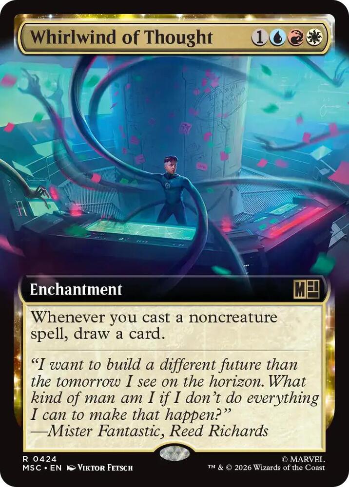 Whirlwind of Thought Extended Art 424 (Commander: Marvel Super Heroes)  - Foil | Good Games Modbury