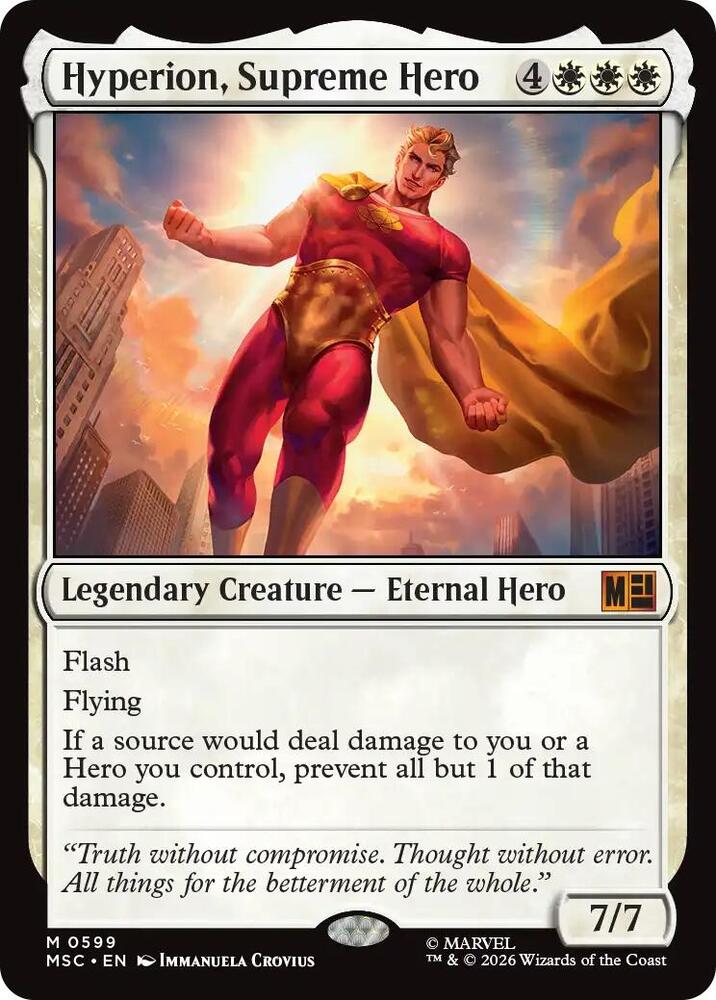 Hyperion Supreme Hero 599 (Commander: Marvel Super Heroes)  - Foil | Good Games Modbury