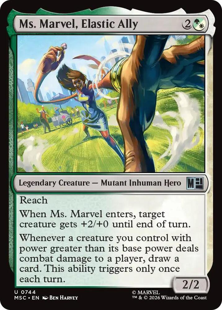 Ms Marvel, Elastic Ally 744 (Commander: Marvel Super Heroes)  - Foil | Good Games Modbury