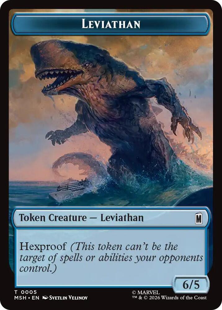 Leviathan Food Double Sided Token 5 // 19 (Marvel Super Heroes)  - Foil | Good Games Modbury