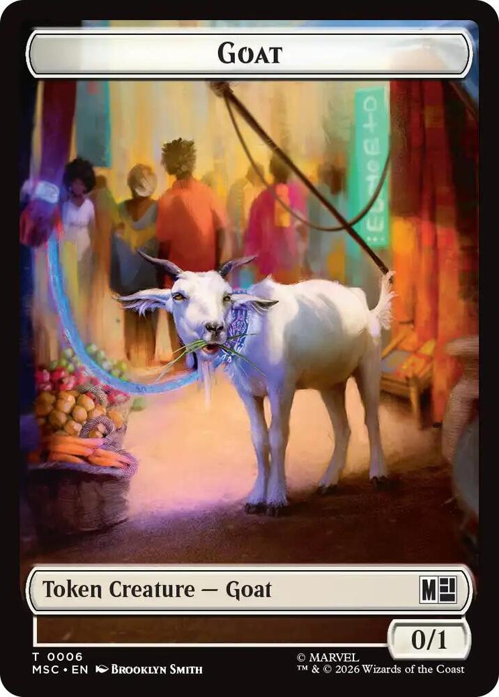 Goat Construct Double Sided Token 6 // 14 (Commander: Marvel Super Heroes)  - Foil | Good Games Modbury