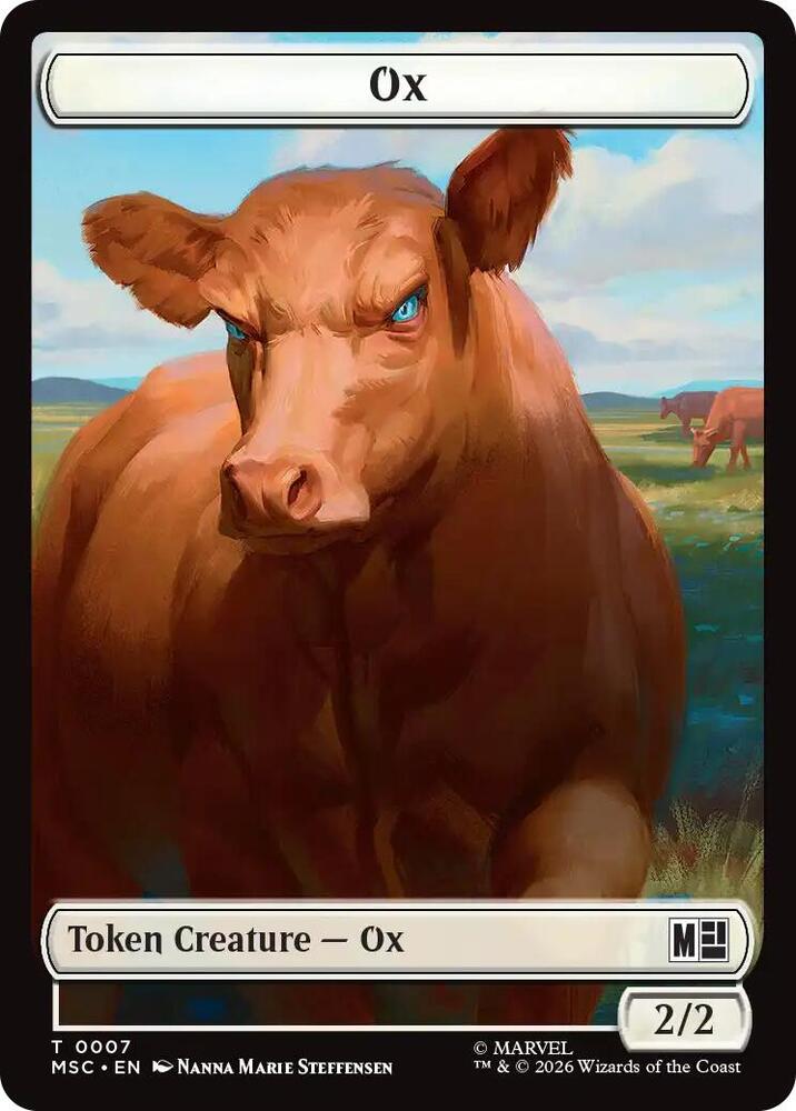 Ox Vibranium Double Sided Token 7 // 15 (Commander: Marvel Super Heroes)  - Foil | Good Games Modbury