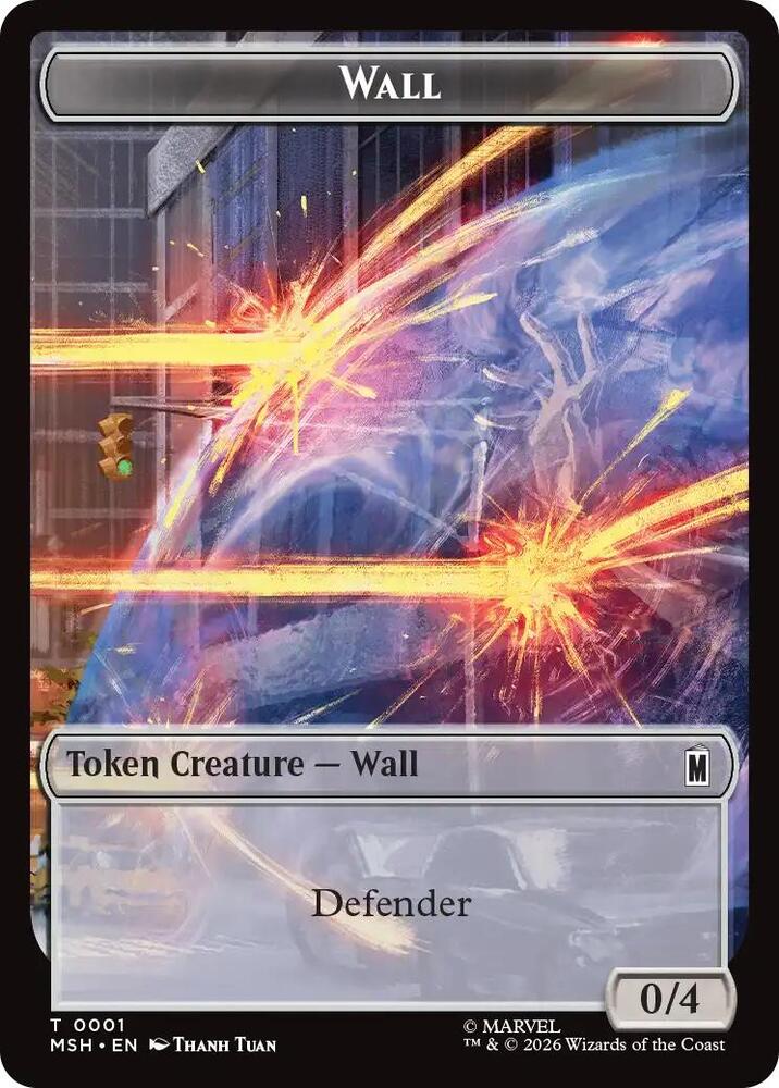 Wall Moloid Double Sided Token 1 // 13 (Marvel Super Heroes)  - Foil | Good Games Modbury