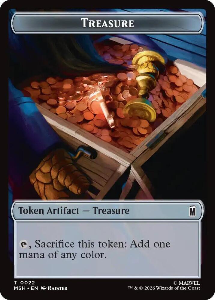 Treasure 022 Rogue 009 Double Sided Token 22 // 9 (Commander: Marvel Super Heroes)  | Good Games Modbury