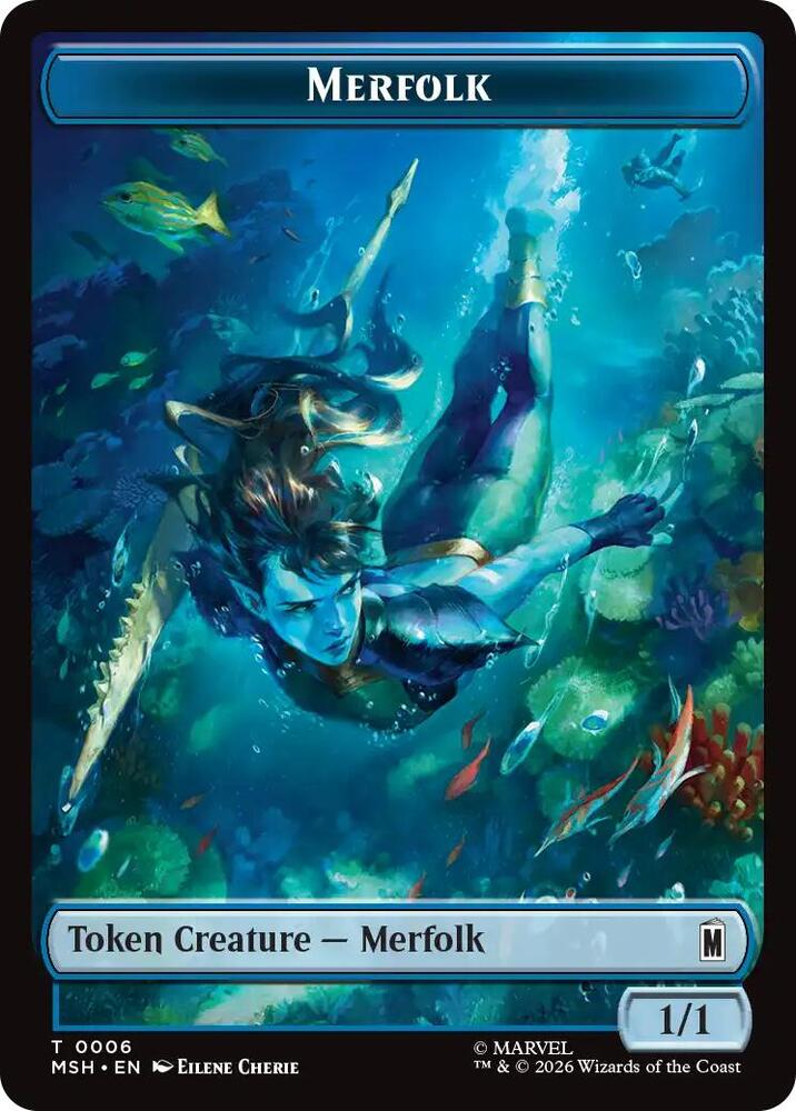 Merfolk Doombot Double Sided Token 6 // 18 (Marvel Super Heroes)  | Good Games Modbury