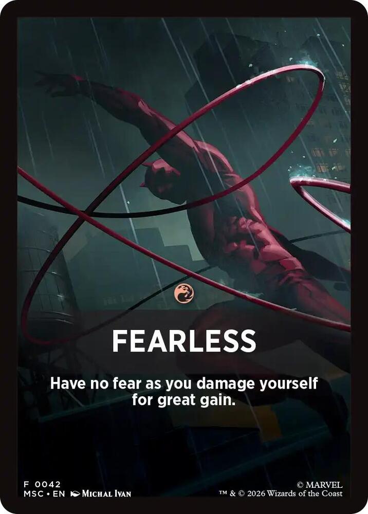 Fearless Theme Card 42 (Commander: Marvel Super Heroes)  | Good Games Modbury