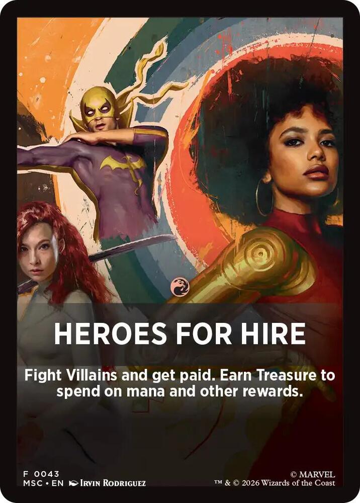 Heroes For Hire Theme Card 43 (Commander: Marvel Super Heroes)  | Good Games Modbury