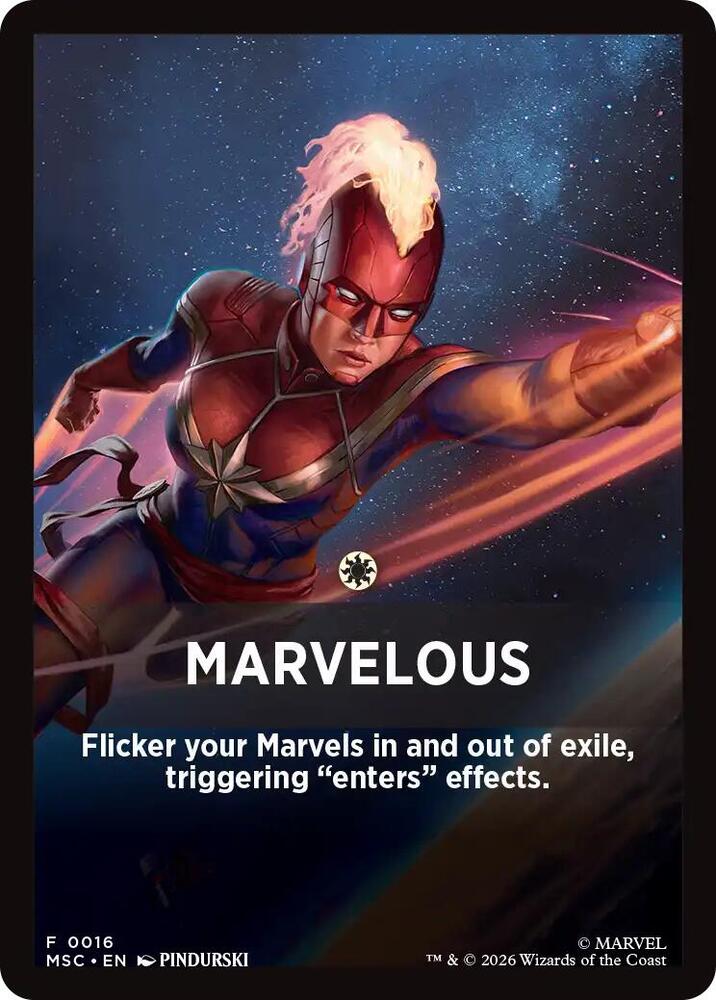 Marvelous Theme Card 16 (Commander: Marvel Super Heroes)  | Good Games Modbury