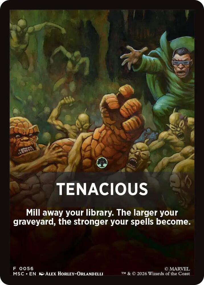 Tenacious Theme Card 56 (Commander: Marvel Super Heroes)  | Good Games Modbury