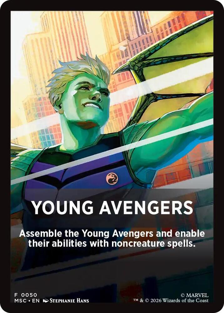 Young Avengers Theme Card 50 (Commander: Marvel Super Heroes)  | Good Games Modbury
