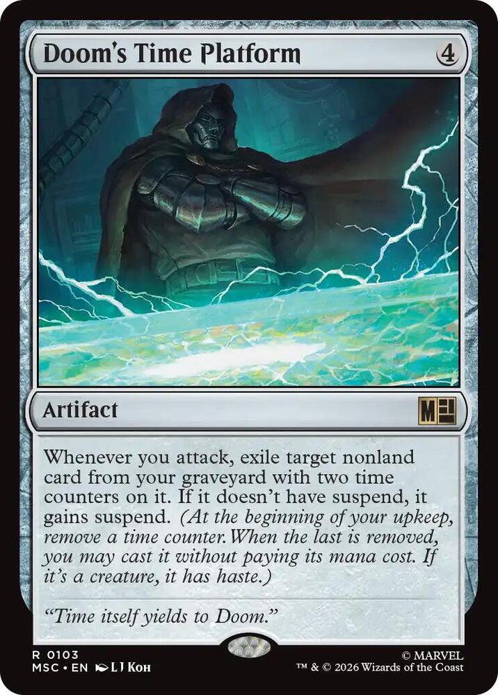 Dooms Time Platform Surge Foil 103 (Commander: Marvel Super Heroes)  - Foil | Good Games Modbury