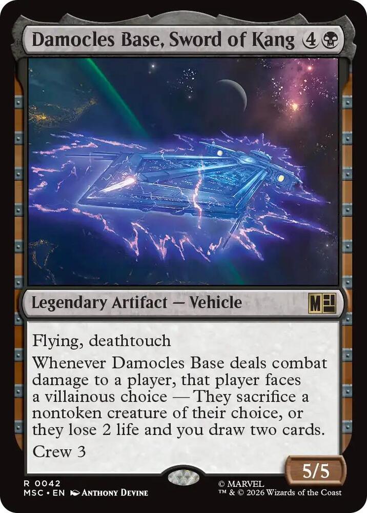 Damocles Base Sword of Kang Surge Foil 42 (Commander: Marvel Super Heroes)  - Foil | Good Games Modbury