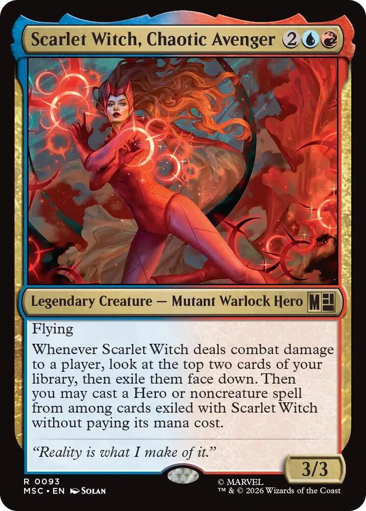Scarlet Witch Chaotic Avenger Surge Foil 93 (Commander: Marvel Super Heroes)  - Foil | Good Games Modbury
