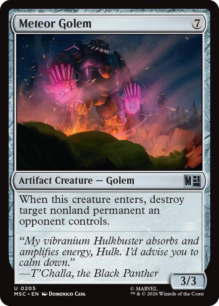 Meteor Golem 205 (Commander: Marvel Super Heroes)  - Surge Foil | Good Games Modbury
