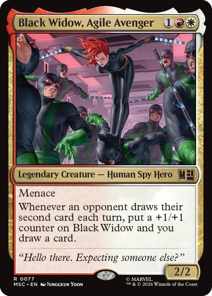 Black Widow Agile Avenger Surge Foil 77 (Commander: Marvel Super Heroes)  - Foil | Good Games Modbury