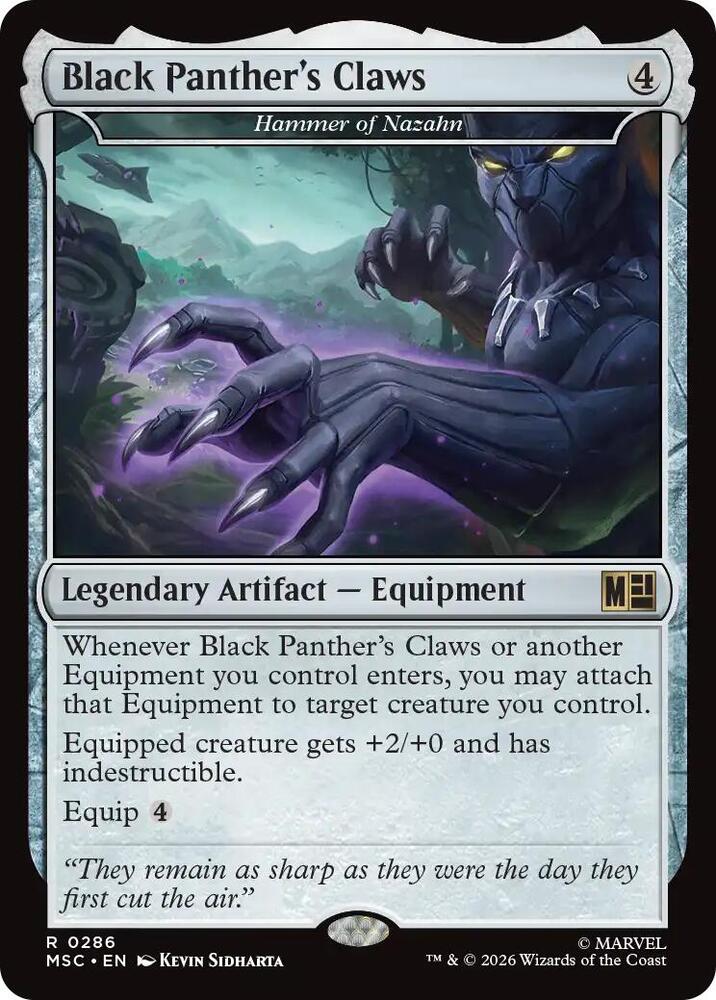 Black Panthers Claws Hammer of Nazahn Surge Foil 286 (Commander: Marvel Super Heroes)  - Foil | Good Games Modbury