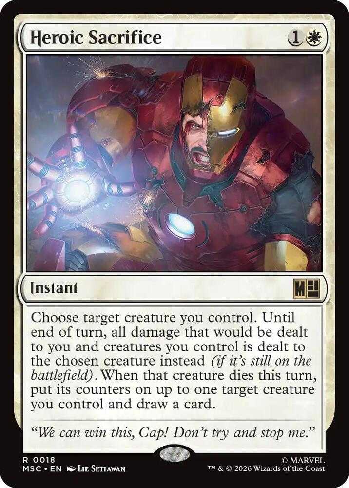 Heroic Sacrifice Surge Foil 18 (Commander: Marvel Super Heroes)  - Foil | Good Games Modbury