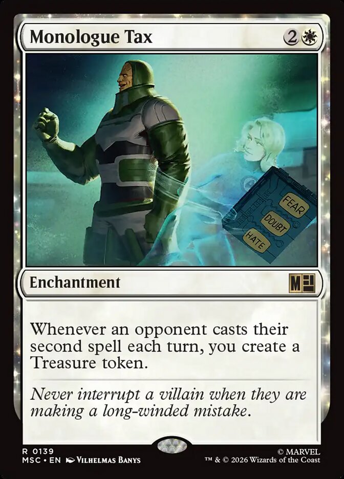 Monologue Tax 139 (Commander: Marvel Super Heroes)  - Foil | Good Games Modbury