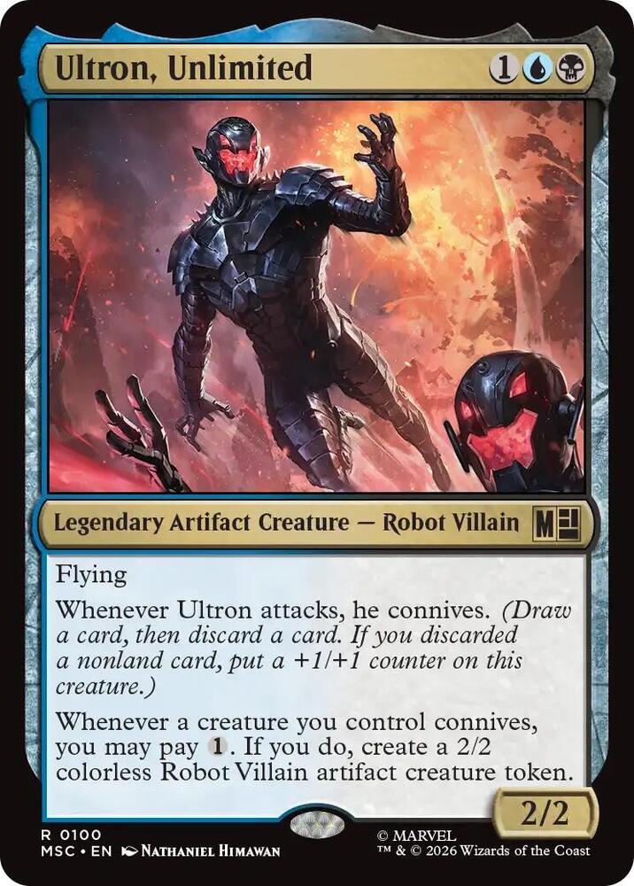 Ultron Unlimited Surge Foil 100 (Commander: Marvel Super Heroes)  - Foil | Good Games Modbury