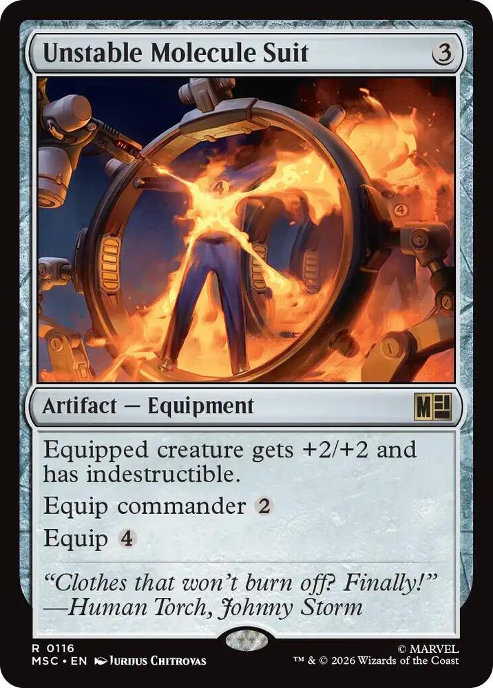 Unstable Molecule Suit Surge Foil 116 (Commander: Marvel Super Heroes)  - Foil | Good Games Modbury