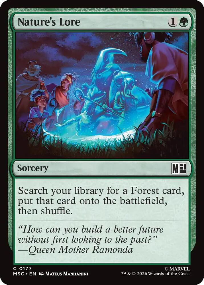 Nature's Lore 177 (Commander: Marvel Super Heroes)  - Surge Foil | Good Games Modbury