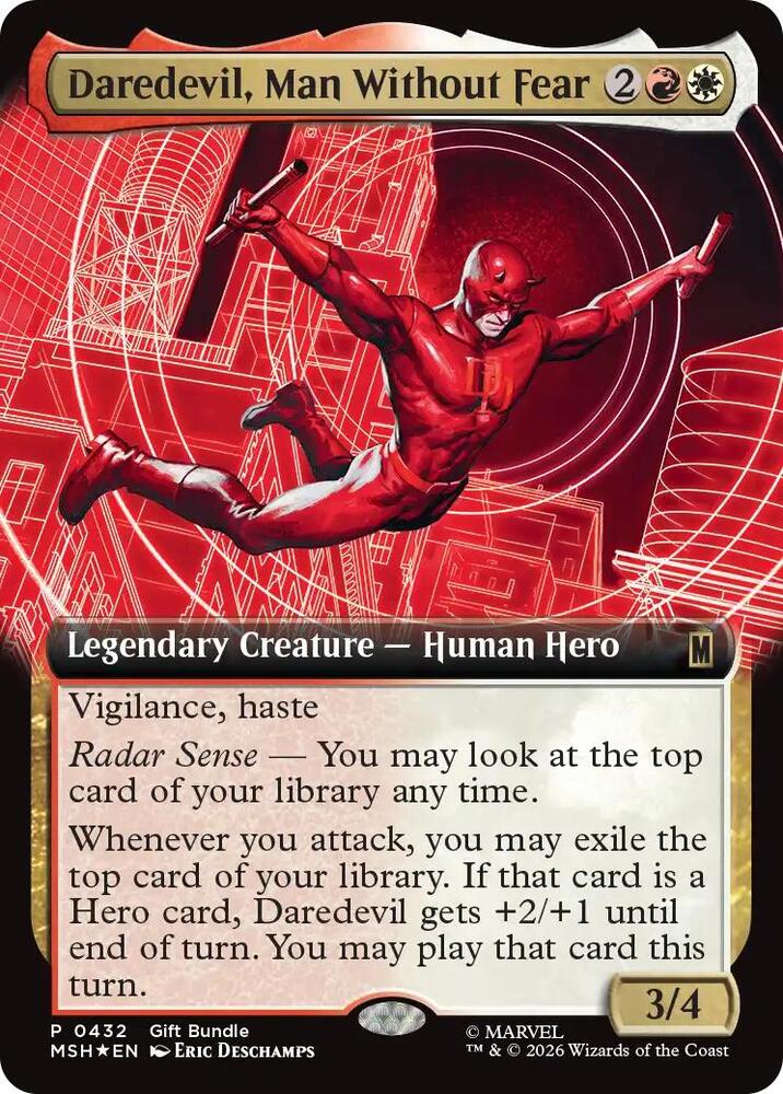Daredevil Man Without Fear Extended Art 432 (Unique and Miscellaneous Promos)  - Foil | Good Games Modbury
