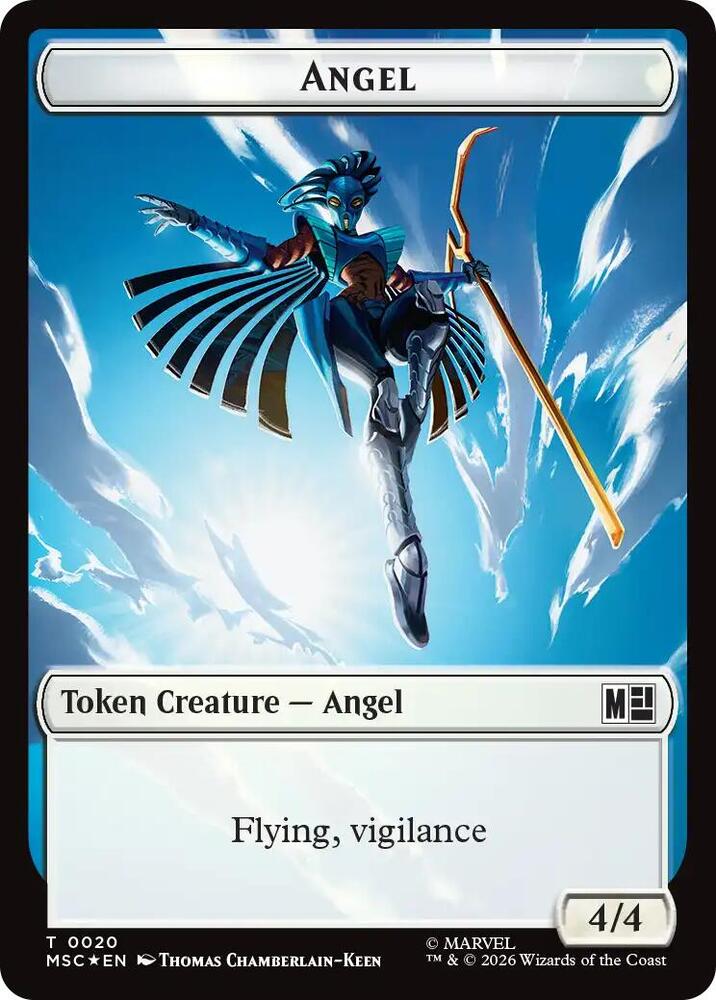 Angel 0020 Vibranium 0031 Double Sided Token Surge Foil 20 // 31 (Commander: Marvel Super Heroes)  - Foil | Good Games Modbury