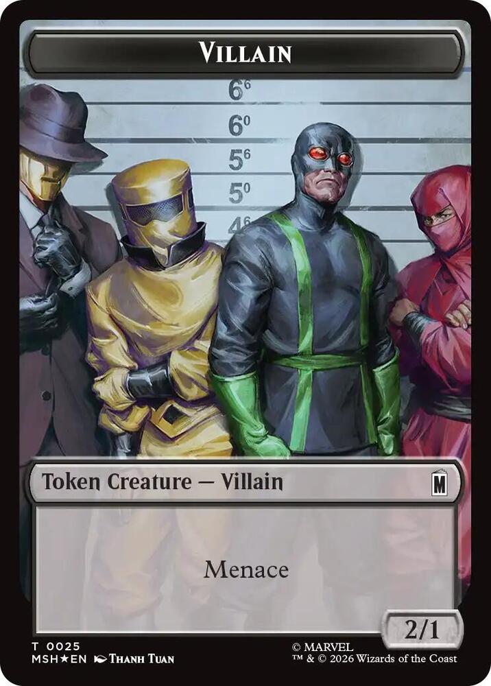 Villain 0025 Robot Villain 0026 Double Sided Token Surge Foil 25 // 26 (Marvel Super Heroes)  - Foil | Good Games Modbury