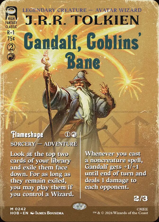 Gandalf, Goblins' Bane // Flameshape 242 (The Hobbit)  - Borderless | Good Games Modbury