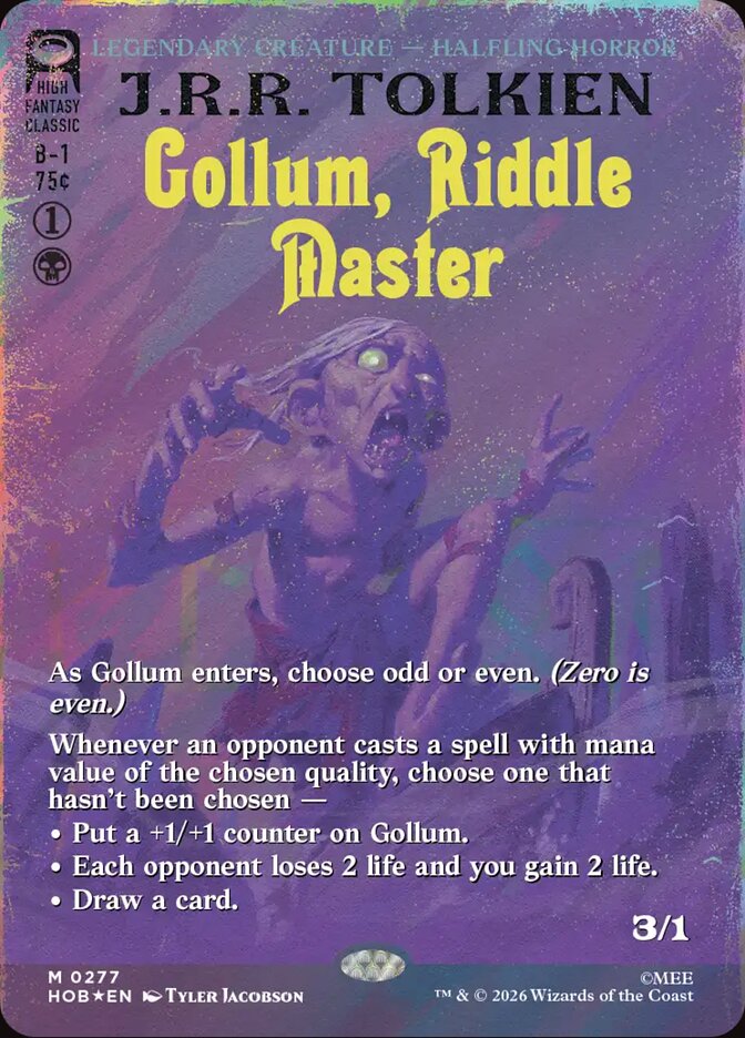 Gollum, Riddle Master 277 (The Hobbit)  - Borderless Surge Foil | Good Games Modbury