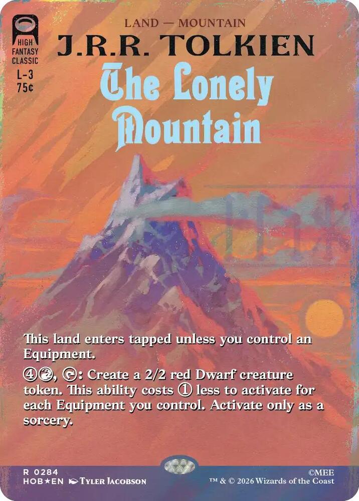 The Lonely Mountain 284 (The Hobbit)  - Borderless Surge Foil | Good Games Modbury