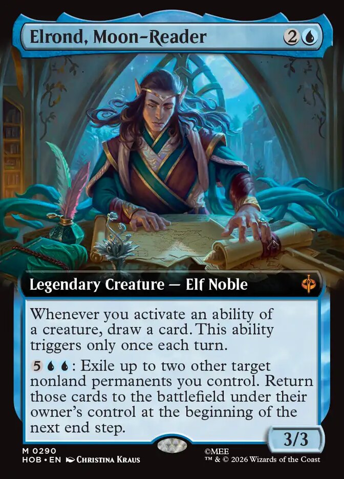 Elrond, Moon-Reader 290 (The Hobbit)  - Extended Art Foil | Good Games Modbury