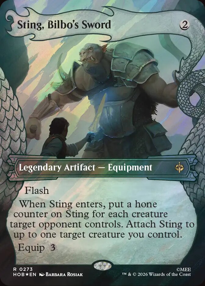 Sting, Bilbo's Sword 273 (The Hobbit)  - Showcase Surge Foil | Good Games Modbury
