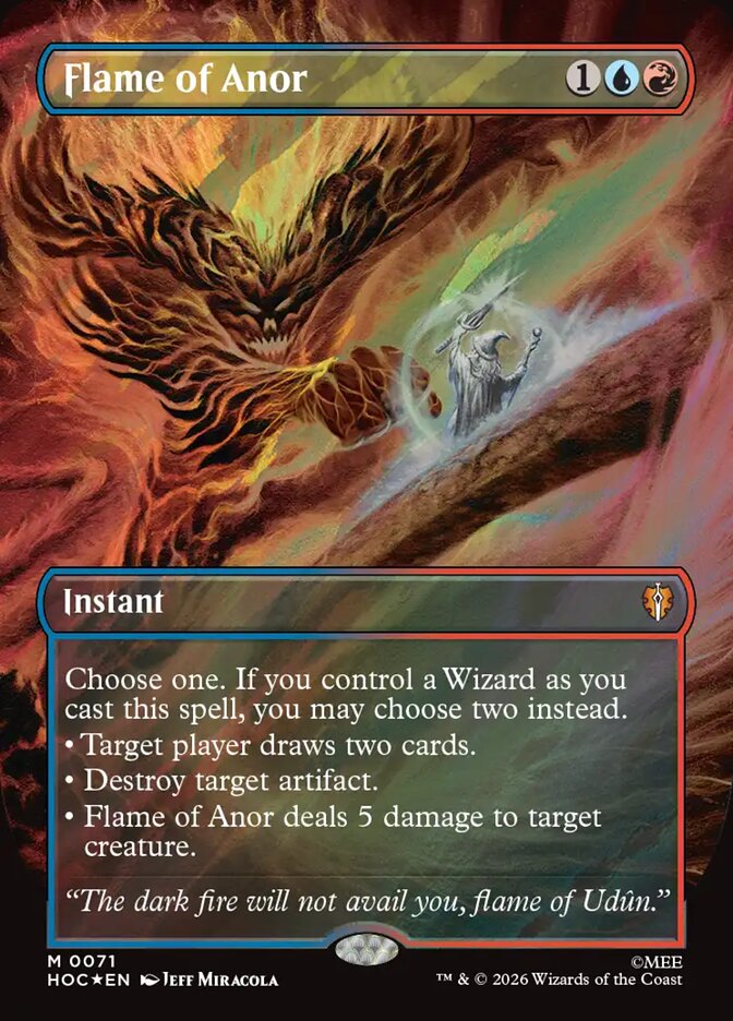 Flame of Anor 71 (The Hobbit: Eternal-Legal)  - Borderless Surge Foil | Good Games Modbury