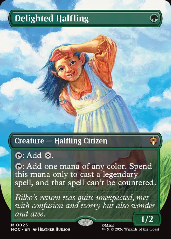 Delighted Halfling 25 (The Hobbit: Eternal-Legal)  - Borderless Foil | Good Games Modbury