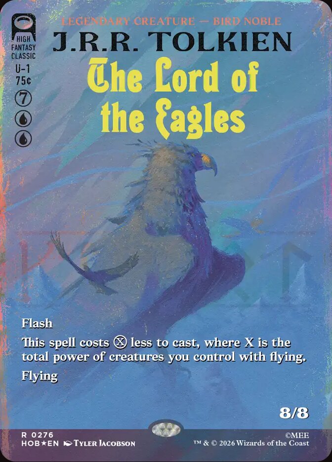 The Lord of the Eagles 276 (The Hobbit)  - Borderless Surge Foil | Good Games Modbury