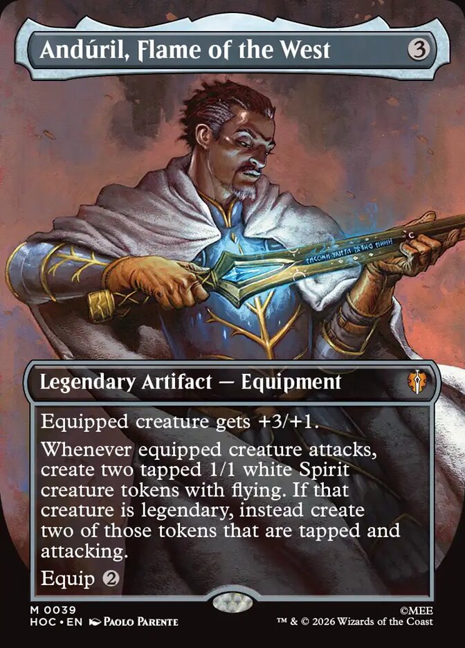 Andúril, Flame of the West 39 (The Hobbit: Eternal-Legal)  - Borderless Foil | Good Games Modbury