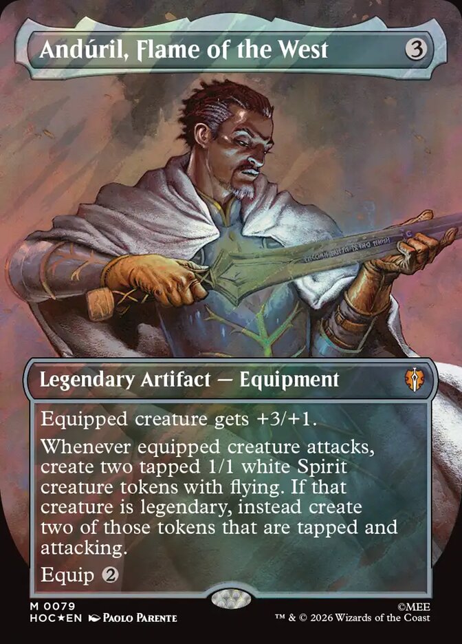 Andúril, Flame of the West 79 (The Hobbit: Eternal-Legal)  - Borderless Surge Foil | Good Games Modbury
