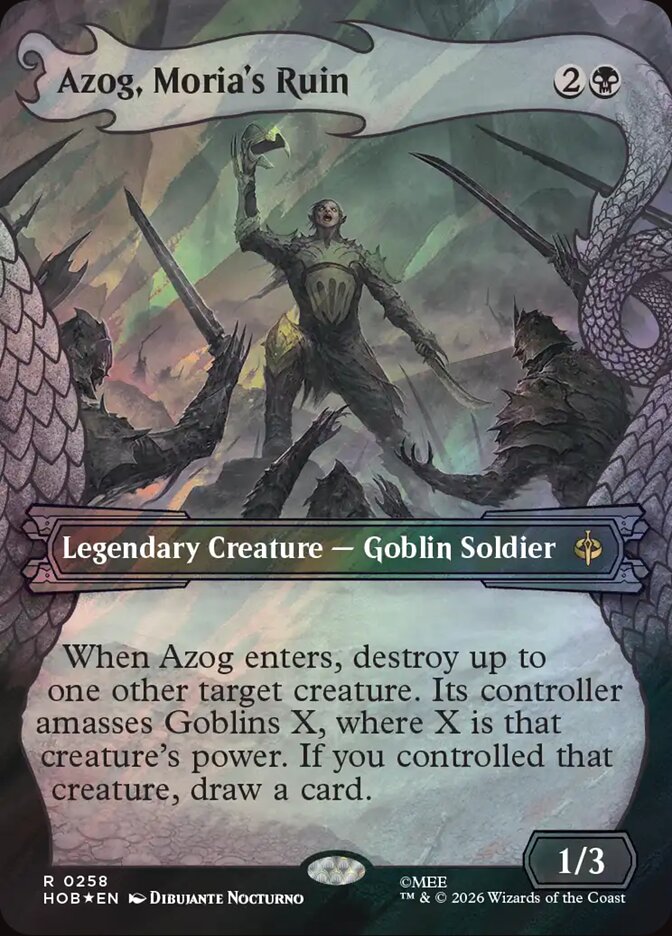 Azog, Moria's Ruin 258 (The Hobbit)  - Showcase Surge Foil | Good Games Modbury