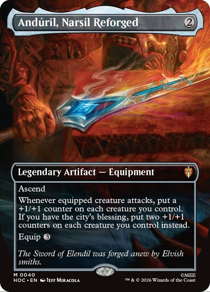 Andúril, Narsil Reforged 40 (The Hobbit: Eternal-Legal)  - Borderless Foil | Good Games Modbury