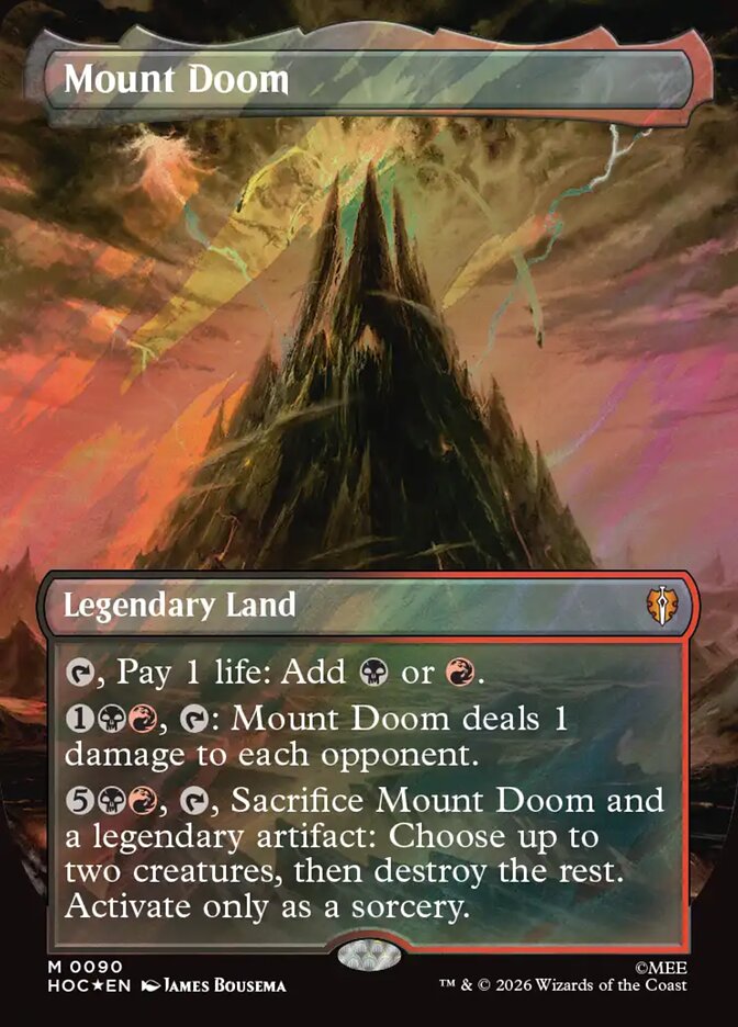 Mount Doom 90 (The Hobbit: Eternal-Legal)  - Borderless Surge Foil | Good Games Modbury