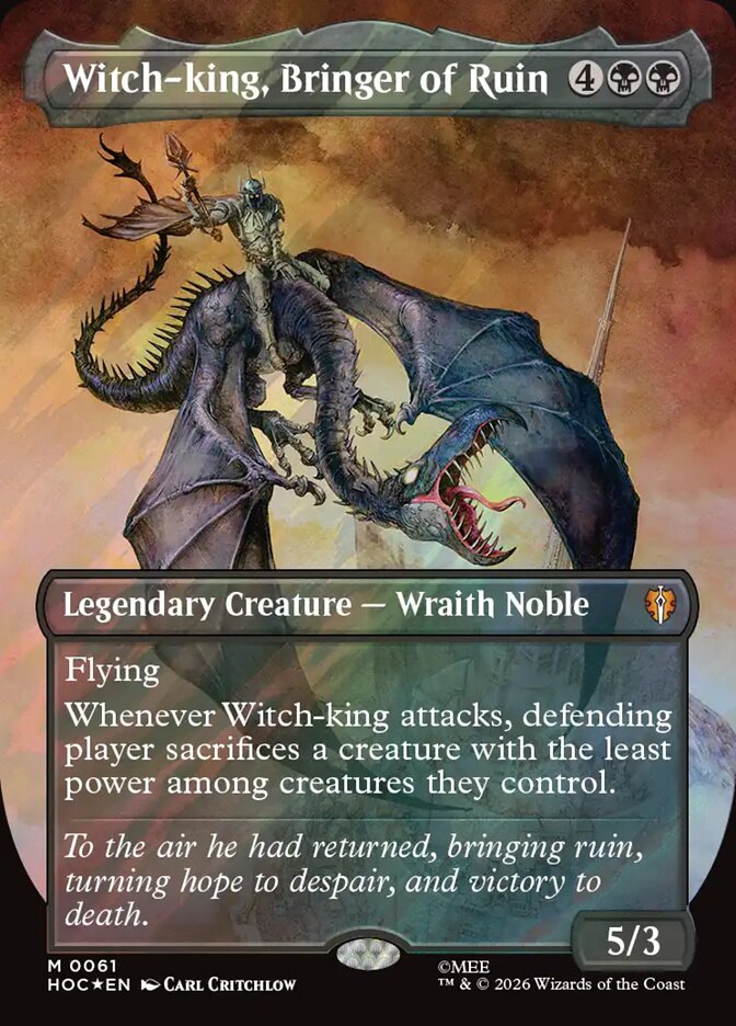 Witch-king, Bringer of Ruin 61 (The Hobbit: Eternal-Legal)  - Borderless Surge Foil | Good Games Modbury