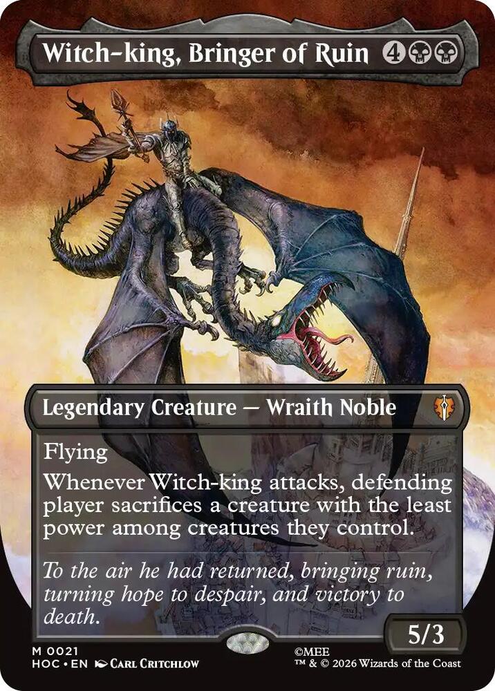 Witch-king, Bringer of Ruin 21 (The Hobbit: Eternal-Legal)  - Borderless Foil | Good Games Modbury