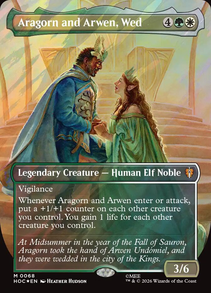 Aragorn and Arwen, Wed 68 (The Hobbit: Eternal-Legal)  - Borderless Surge Foil | Good Games Modbury