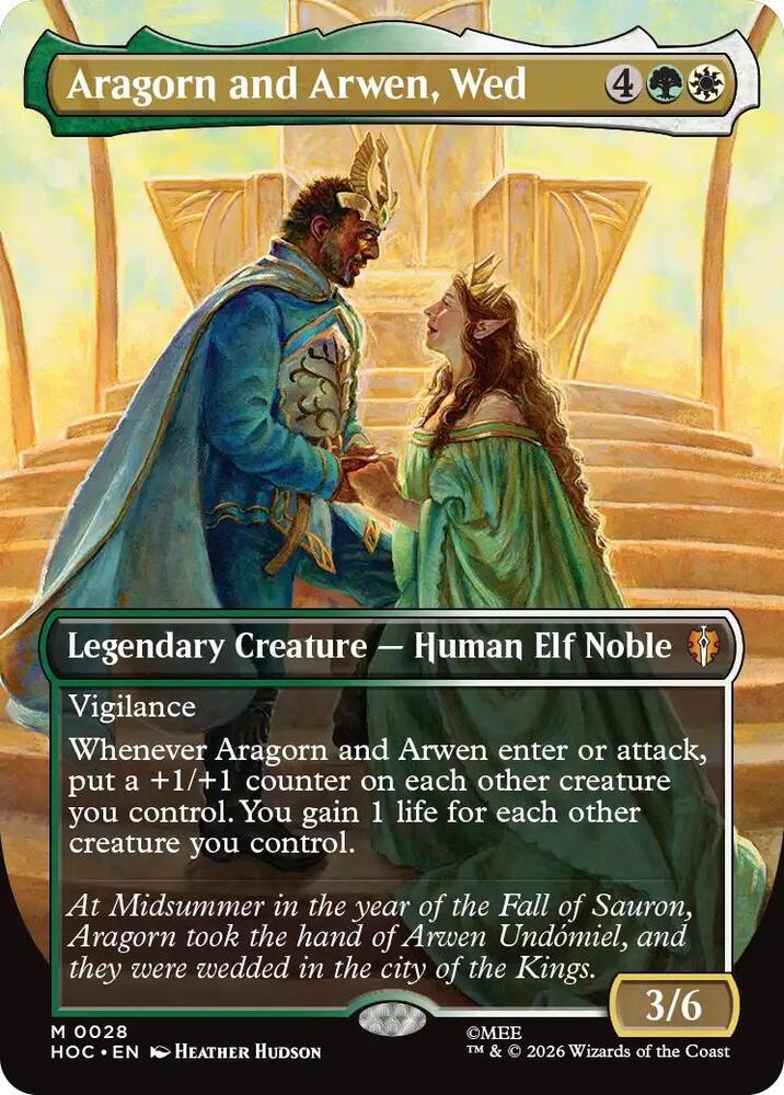 Aragorn and Arwen, Wed 28 (The Hobbit: Eternal-Legal)  - Borderless Foil | Good Games Modbury